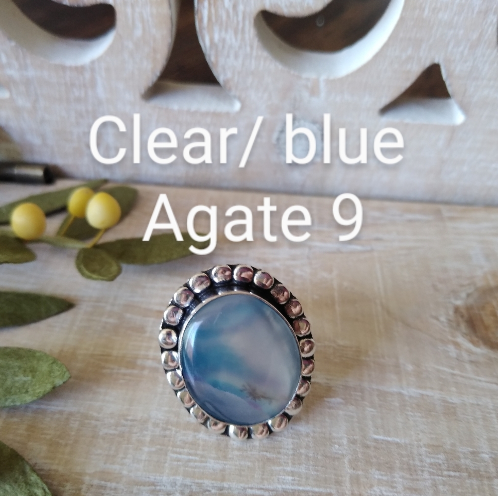 4 RINGS SET SILVER-STONES NWOT - Picture 4 of 6